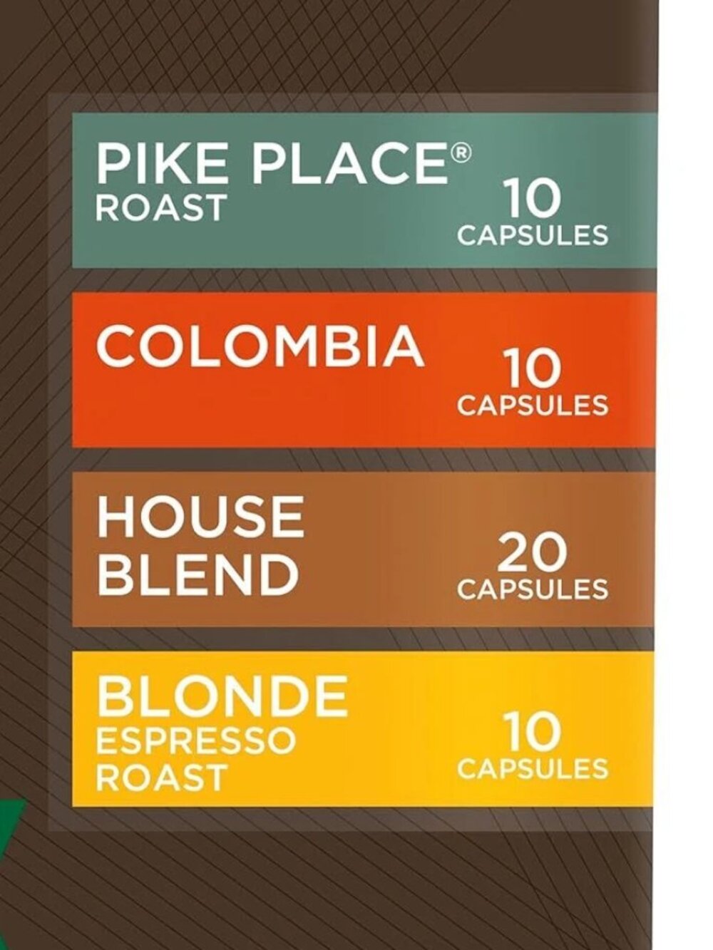 Starbucks by Nespresso Coffee 50 Aluminum Capsules Variety Pack - Picture 2 of 2